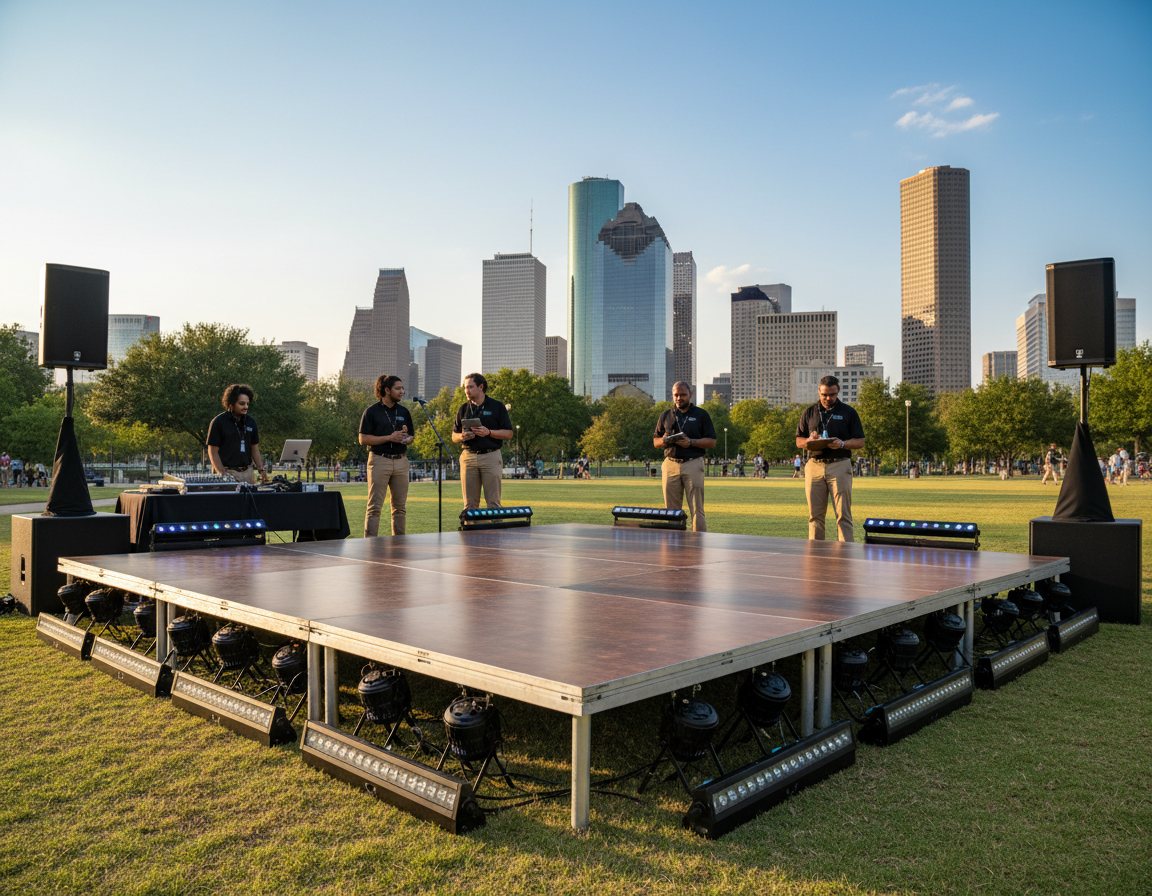 small stage rental Houston
