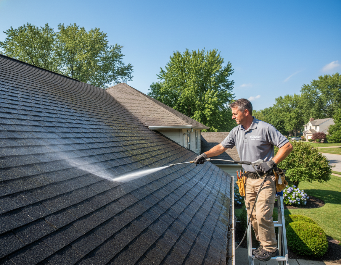 Roof Cleaning In Lewis Center